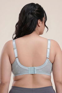 Zivame La Flamme True Curv Double Layered Non Wired Full Coverage Super Support Bra - Grey Mist — thumbnail 4